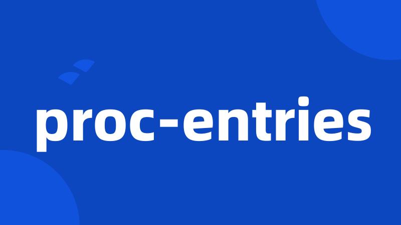 proc-entries