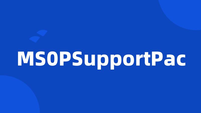 MS0PSupportPac