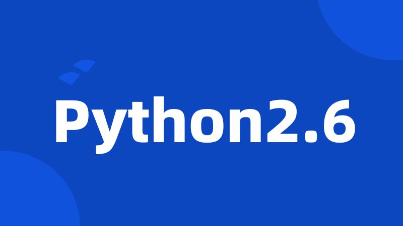 Python2.6