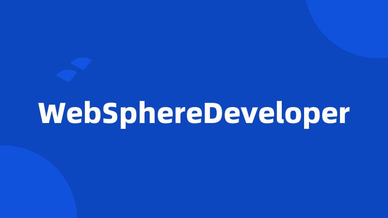 WebSphereDeveloper