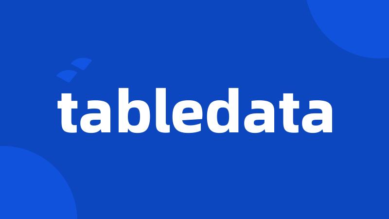 tabledata