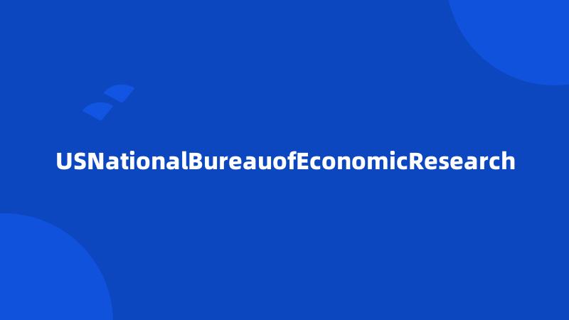 USNationalBureauofEconomicResearch