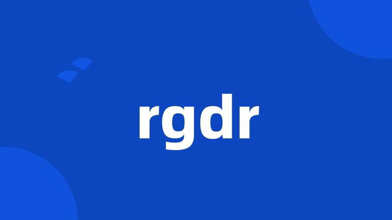 rgdr