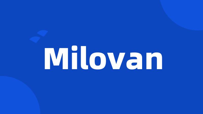 Milovan