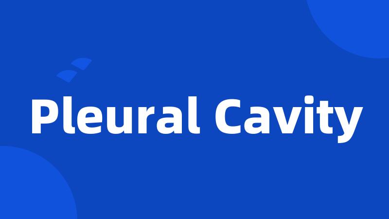 Pleural Cavity