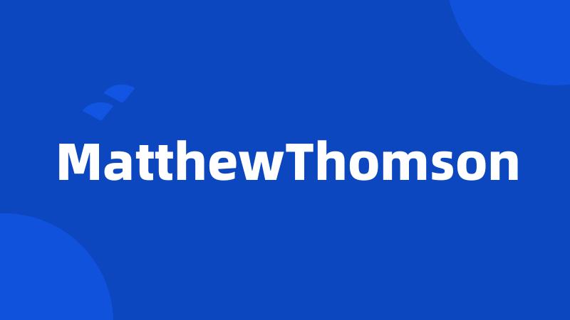 MatthewThomson