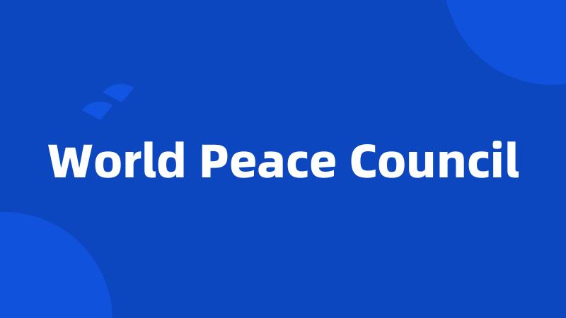 World Peace Council