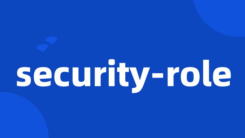 security-role
