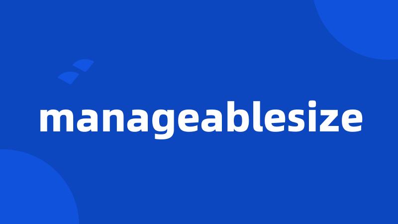 manageablesize