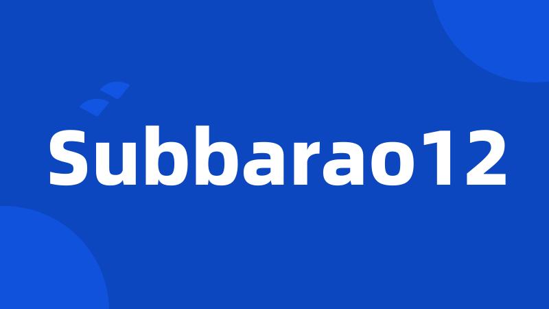 Subbarao12