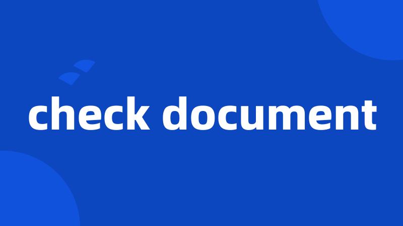 check document