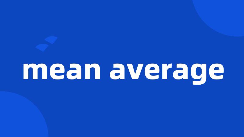 mean average