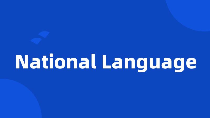 National Language