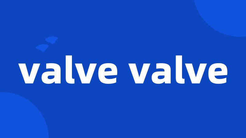 valve valve