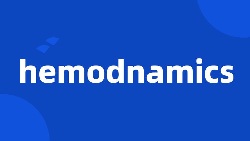 hemodnamics