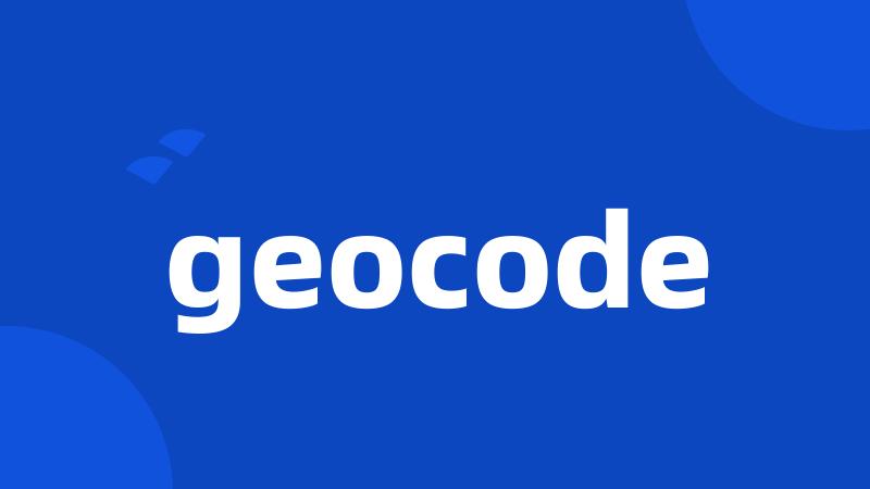 geocode