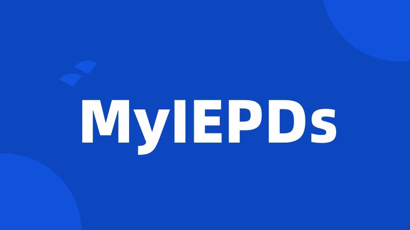 MyIEPDs