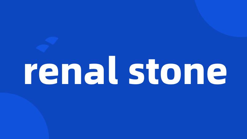 renal stone