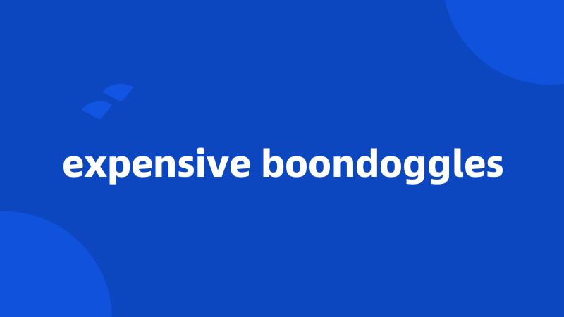 expensive boondoggles