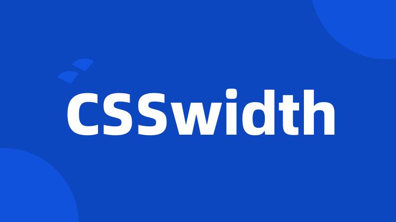 CSSwidth