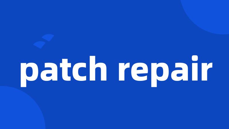 patch repair