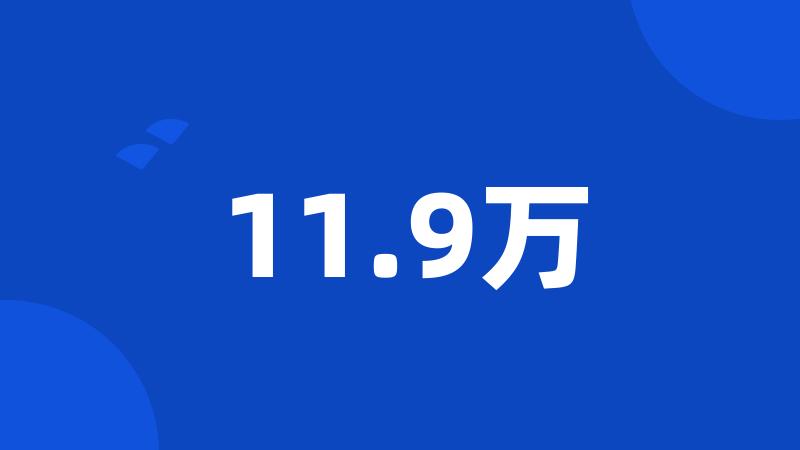 11.9万