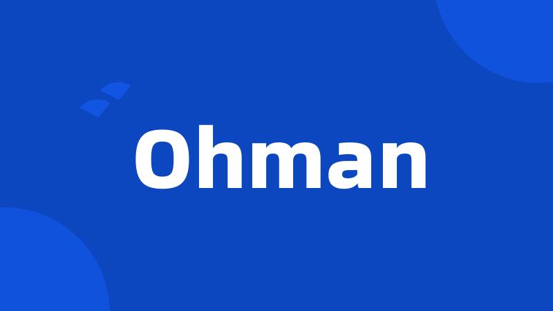 Ohman