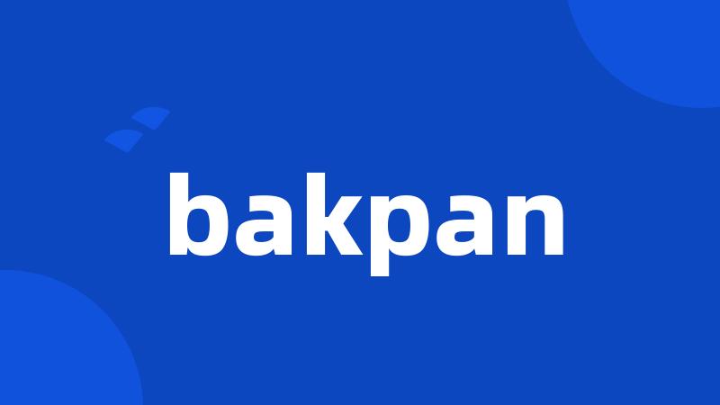 bakpan