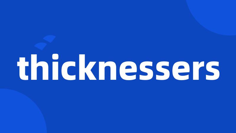 thicknessers