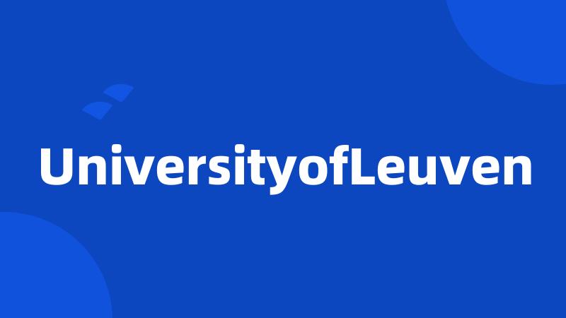 UniversityofLeuven