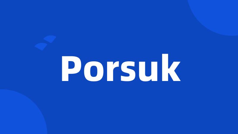 Porsuk