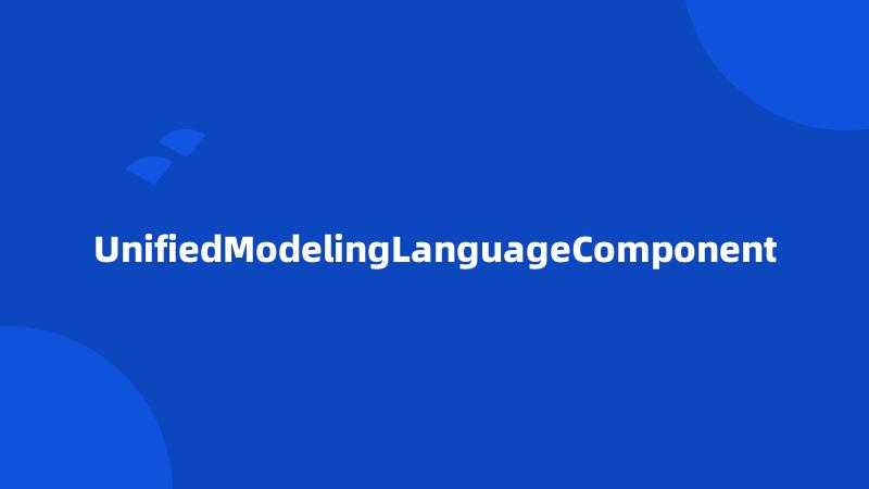 UnifiedModelingLanguageComponent