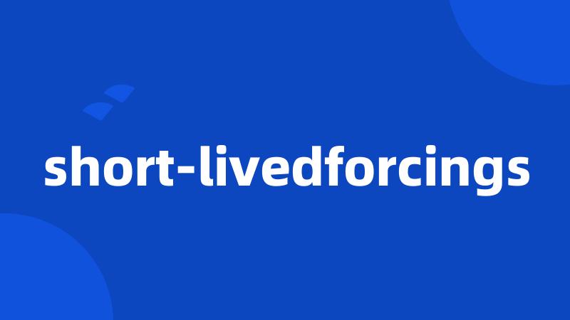 short-livedforcings