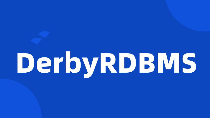 DerbyRDBMS