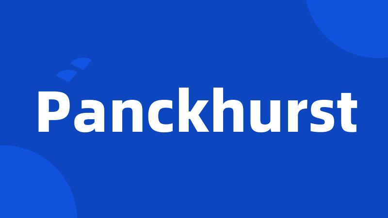 Panckhurst