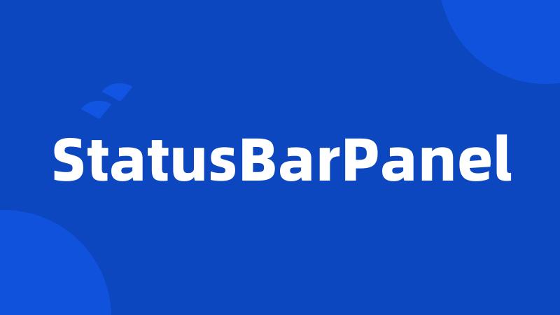 StatusBarPanel