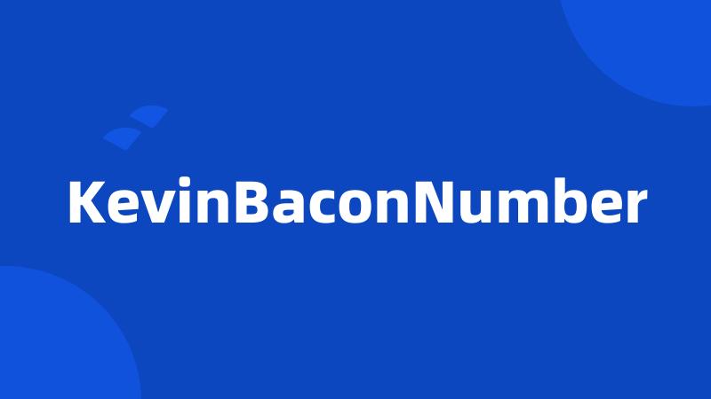 KevinBaconNumber