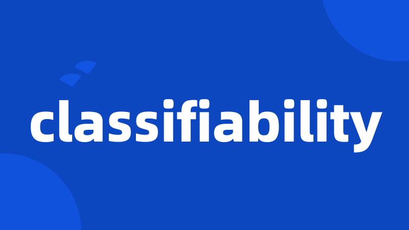 classifiability