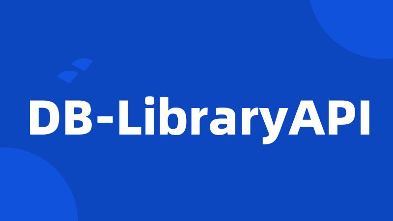 DB-LibraryAPI