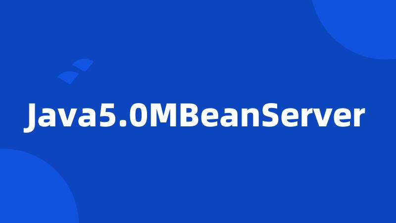 Java5.0MBeanServer