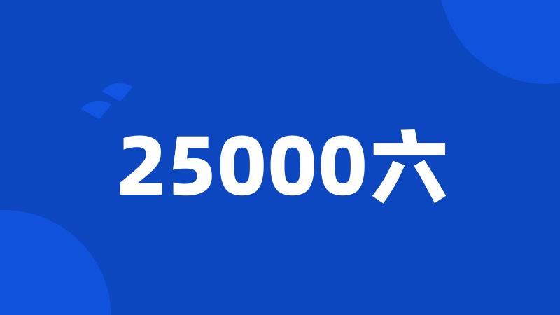 25000六