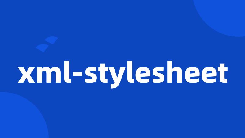 xml-stylesheet