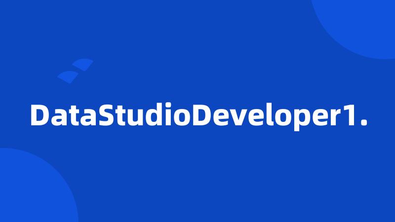 DataStudioDeveloper1.