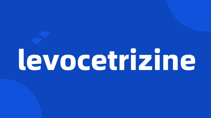 levocetrizine