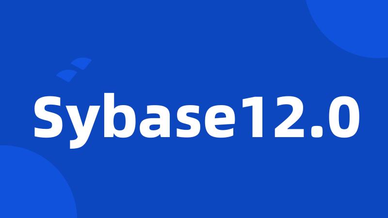 Sybase12.0