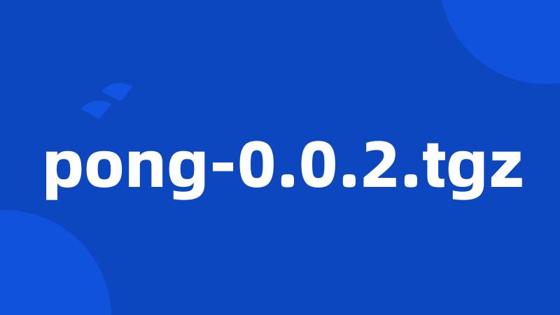 pong-0.0.2.tgz