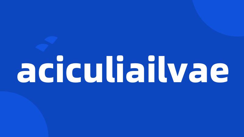 aciculiailvae