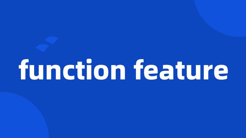 function feature