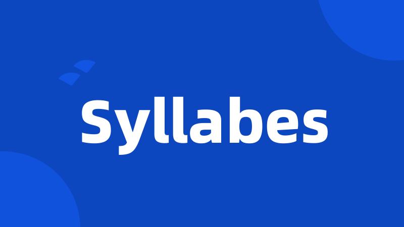 Syllabes