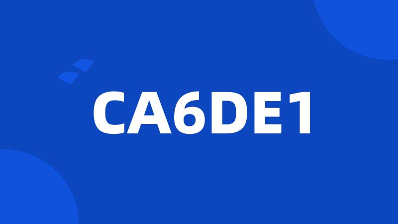 CA6DE1